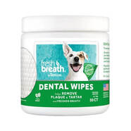 TropiClean Fresh Breath Dental Wipes for Dogs 50pk