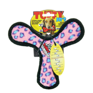 Tuffy Boomerang - Pink Leopard (Junior) 20x18x3cm - Tuff Scale 8 (3 Squeakers)