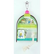 Cement Bird Swing with Acrylic Frame Small
