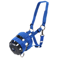 Equi-Prene Nylon Grazing Muzzle with Rubber [Size: Full] (BLUE)