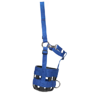 Equi-Prene Nylon Grazing Muzzle with Rubber [Size: Pony] (BLUE)