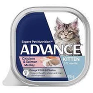 Advance Kitten Chicken & Salmon Medley 85g x 7
