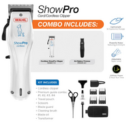 WAHL LITHIUM SHOWPRO CORDLESS CLIPPER PROMO - FREE BATTERY TRIMMER