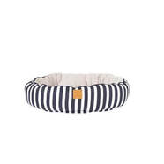 Mog & Bone 4 Seasons Reversible Circular Navy Stripe Dog Bed Large