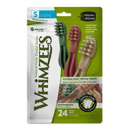 Whimzees Tooth Brush Star Value Bag Dental Dog Treat - Small 24pk