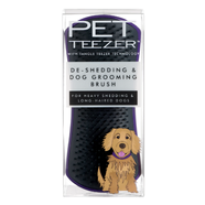 Pet Teezer De-Shedding Large Dog Brush - Purple/ Grey