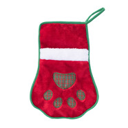 Zippy Paws Holiday Stocking - Red Paw
