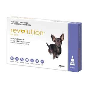Revolution Purple 3pk - Dogs 2.7 - 5kg