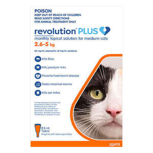 Revolution Plus for Cats 2.6-5kg Orange - 3 pack