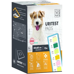 M-Pets Uritest Training Pads with Uritest Strips - 60x60cm 15 Pack m-pets uritest training pads, dog urine test training pads, urinary health dog pads australia, puppy pads with urine test strips, dog urinary tract diagnosis pads, uritest dog pads australia, dog health training pads