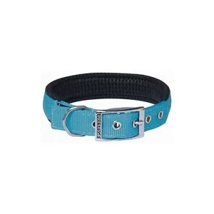 Soft Nylon Padded Collar 3/4" wide - Turquoise 18"  (46cm)
