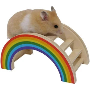 Rosewood Rainbow Play Bridge for Small Animals rosewood rainbow play bridge, hamster bridge toy australia, gerbil climbing toy, mouse wooden toy, small animal play bridge, hamster cage toy australia, wooden small animal enrichment toy
