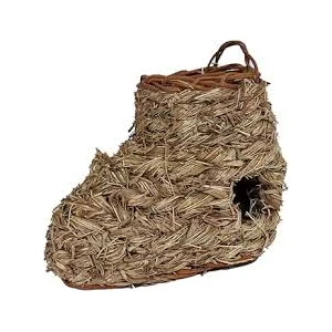 Rosewood Woven Play 'N' Hide Boot for Small Animals rosewood woven play hide boot, hamster hideout toy australia, gerbil nest den, natural small animal hideout, woven hamster toy, mouse sleep den toy, small animal hide toy australia