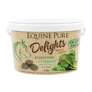Equine Pure Delights Peppermint and Spinach with Parsley and Chia [Please choose size: 2.5kg]