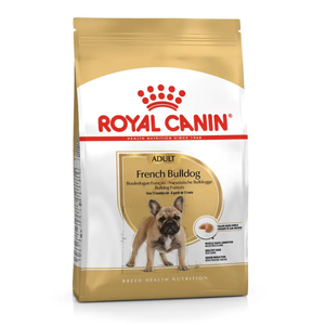Royal Canin French Bulldog Adult Dry Dog Food 9kg Royal Canin French Bulldog dog food, French Bulldog adult dry food, dog food for French Bulldogs, breed-specific dog food, flatulence control dog food, L-carnitine for dogs, French Bulldog kibble