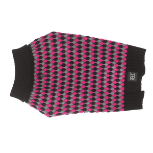 Zeez Knitted Sweaters - Pink/Grey Diamond