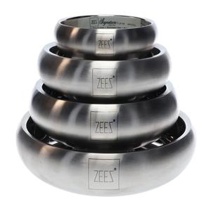 Zeez Signature Collection SS Curved Pet Bowls