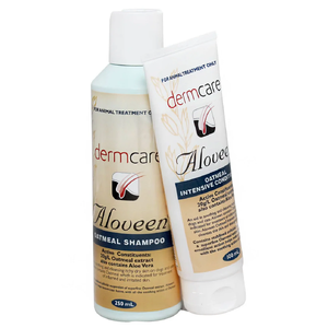 Aloveen Starter Pack 250mL/100mL aloveen shampoo, aloveen conditioner, sensitive skin, dry skin, itchy skin, oatmeal, aloe vera, soothing shampoo, soothing conditioner, aloveen starter pack, dermcare