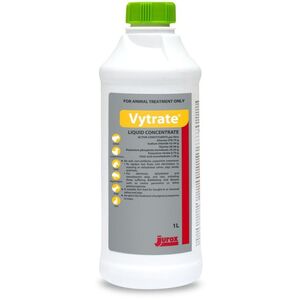 Jurox Vytrate Liquid 1L-  supportive treatment for scouring or dehydrated dogs, cats, calves, lambs and ewes, foals,  pigs and piglets 