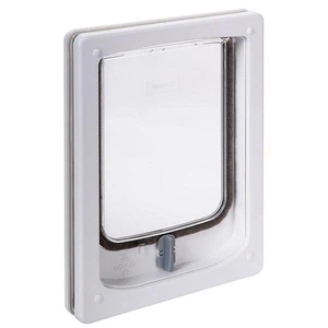 Pet-Tek Wood Fitting Small Dog Door Slimline - White 32.5X24Cm