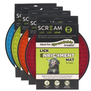 Scream Lick Enrichment Mat Round for Crate/ Cage