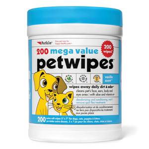 Petkin Mega Value Pet Wipes 200pk