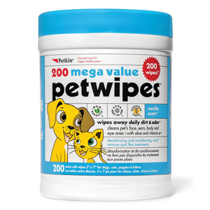 Petkin Mega Value Pet Wipes 200Pk
