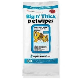 Petkin Big N' Thick Pet Wipes 100Pk