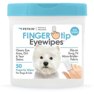 Petkin Fingertip Eye Wipes 50Pk