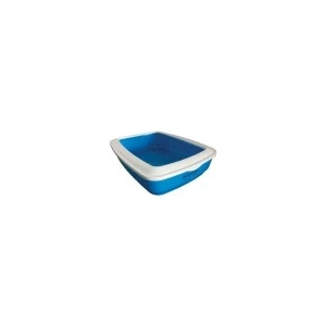 Scream Rectangle Litter Tray Loud Blue 50X35X14Cm