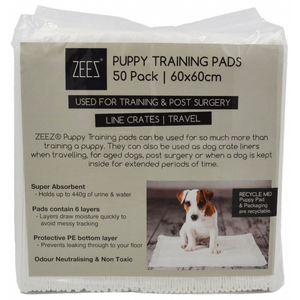 Zeez Puppy Training Pads 60X60Cm - 50Pk