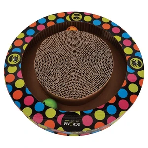 Scream Round Play Cat Scratcher Loud Multicolour 34X5.2Cm