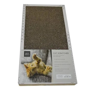 Zeez Double Width Cardboard Scratcher White 45X23.5X4Cm