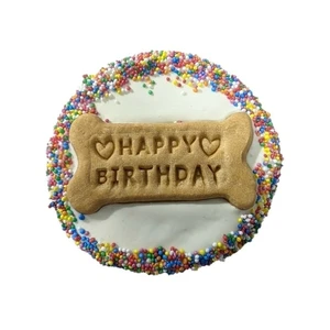 Huds And Toke Happy Birthday Yoghurt Frosted Doggy Cake 1Pk - 12Cm