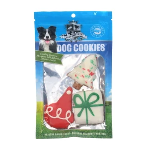 Huds & Toke Christmas Present Treat Mix – 3 Pack (Assorted Sizes) huds and toke christmas treats, dog christmas cookies, festive dog treats australia, christmas dog gift pack, low fat dog treats, no melt frosting dog treats