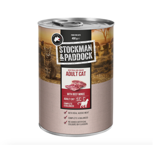 Stockman & Paddock Beef Mince - Wet Cat Food 400g x 12 
