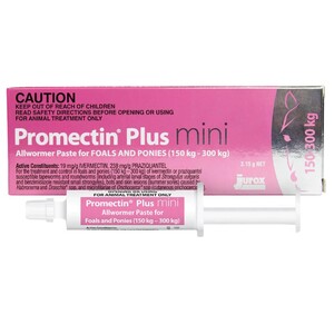 Jurox Promectin Plus LV Allwormer Paste for Foals and Ponies 150g-300g - MINI SIZE 3.15 grams