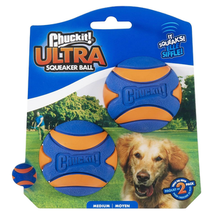 Chuckit! Ultra Squeaker Ball Medium 6Cm - 2Pk