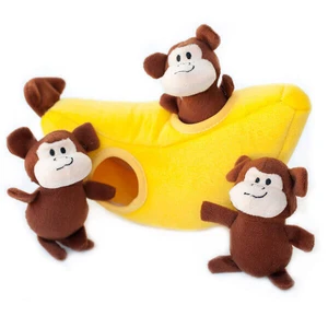Zippypaws Zippy Burrow Monkey 'N Banana 25X12X10Cm