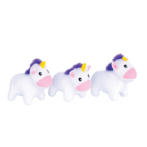 ZippyPaws Miniz Unicorn 3 Pack