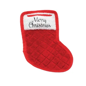ZippyPaws Holiday Flatty Z-Stitch Christmas Stocking zippypaws, zippypaws flatty, christmas dog toy, holiday dog stocking, z-stitch toy, festive plush dog toy, tough squeaky toy, dog stocking stuffer, xmas dog toy, no stuffing dog toy, durable holiday toy, zippy paws stocking, christmas pet gifts
