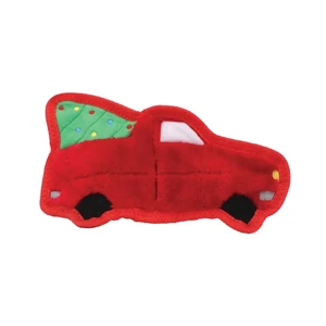 ZippyPaws Holiday Flatty Z-Stitch Xmas Ute zippypaws holiday toy, z-stitch flat toy, christmas dog ute, no stuffing plush dog toy, tough festive dog toy, zippy paws flatty, holiday squeaker dog toy, reinforced dog toy, durable christmas dog toy, flat squeaky dog toy, xmas dog toy ute, zippypaws to