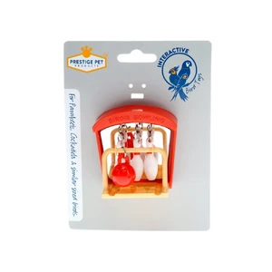 Prestige Bowling Interactive Bird Toy Prestige bird toy, bird bowling toy, interactive parakeet toy, cockatiel toy, small bird enrichment, cage toys for birds