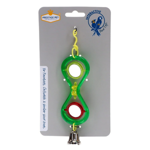 Hourglass Hanging Mirror Prestige Hourglass Hanging Mirror Bird Toy, Prestige bird toys, interactive bird toys, small bird mirror toy, parakeet cage toys, cockatiel enrichment toys, bird mental stimulation toys, durable bird cage accessories, hanging mirror for birds