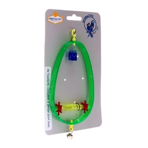 Prestige Hanging Oval Perch Interactive Bird Toy Prestige hanging oval perch, small bird toy, parakeet perch toy, cockatiel enrichment, bird cage toy, oval swing for birds