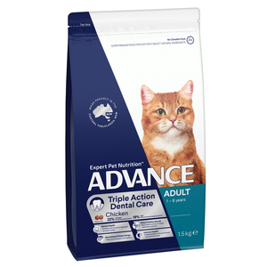 Advance Cat Triple Action Dental Care - Chicken with Rice 1.5kg