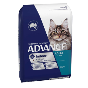 Advance Indoor Adult Chicken Dry Cat Food - 8kg