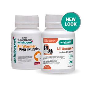 Aristopet Allwormer for Dogs & Puppies 10kg Tablets 50 pack