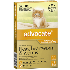 Advocate Cat Orange 6pk for small cats under 4kg 