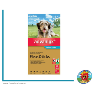 Advantix Medium Dog 4 -10kg Aqua 6pk 
